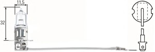 

Автолампа Behr Hella 8GH002090251 Heavy Duty H3 PK22s 70 W прозрачная