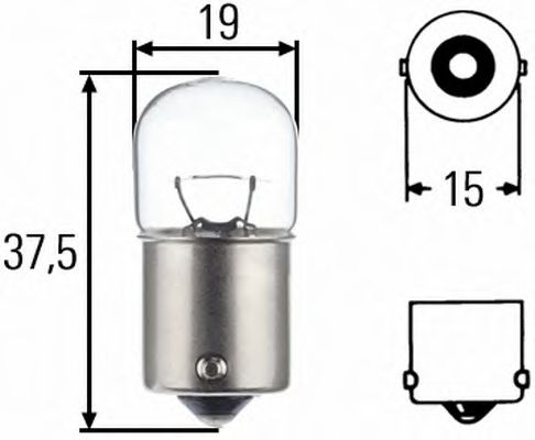

Автолампы Behr Hella 8GA002071251 Heavy Duty R10W BA15s 10 W прозрачная