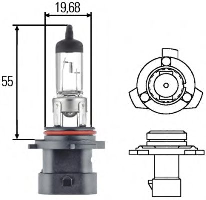 

Автолампа Behr Hella 8GH005636201 Standard HB4A P22d 51 W прозрачный