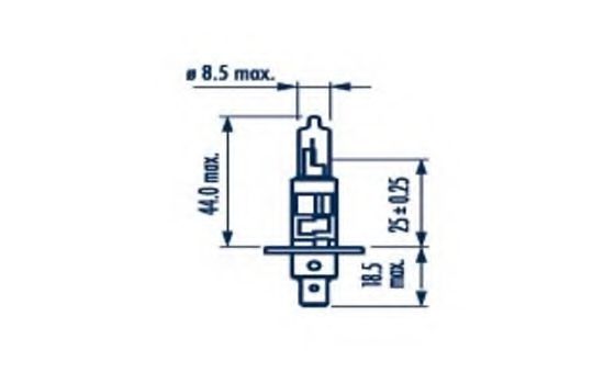 

Автолампа Narva 48708 Heavy Duty H1 P14,5s 70 W прозрачная