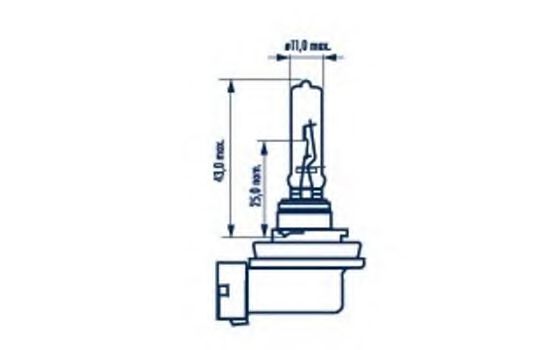 

Автолампа Narva 48077 Standard H9 PGJ19-5 65 W прозрачная
