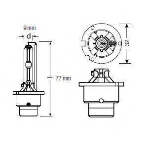

Автолампа Osram 66240XNB Xenarc Night Breaker Unlimited D2S P32d-2 35 W прозрачная