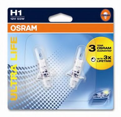 

Автолампы Osram 64150ULT02B Ultra Life H1 P14,5s 55 W прозрачная