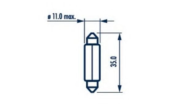 

Автолампа Narva 17136 Standard C5W SV8,5 5 W прозрачный