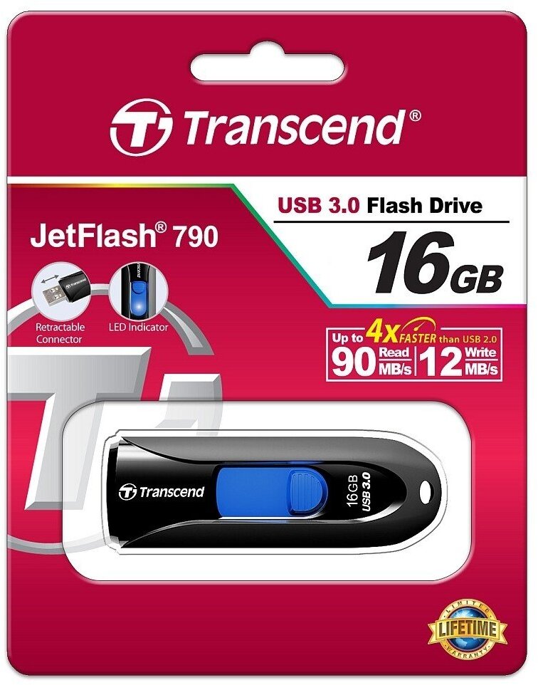 

Флешка Transcend JetFlash 790 16 ГБ TS16GJF790K