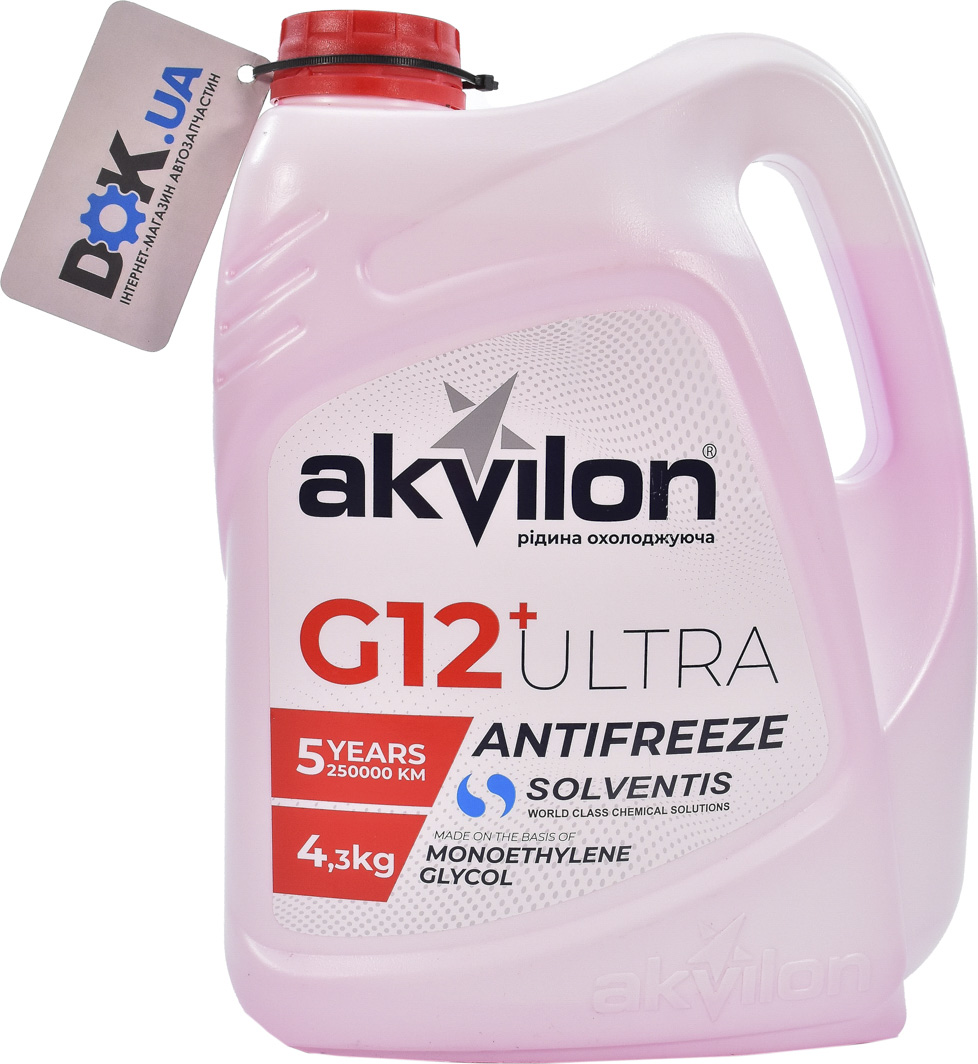 

Готовый антифриз Akvilon Ultra G12+ красный -40 °C AKVULTRED43