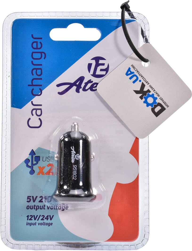 

USB зарядка в авто 12 Atelie 951802