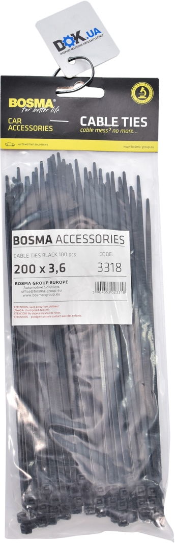 

Стяжка Bosma 3318 0,2 м 3,6 мм 20 шт