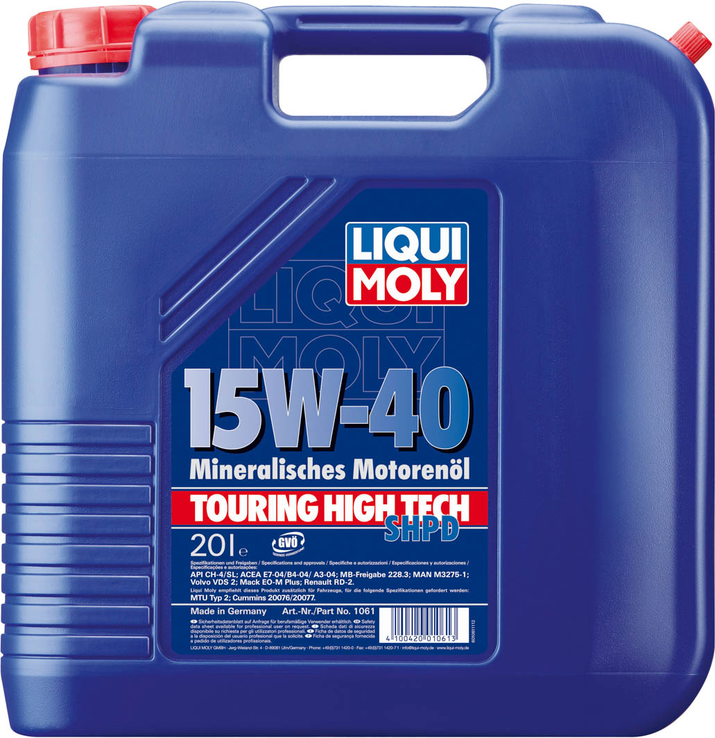 

Моторное масло Liqui Moly Touring High Tech SHPD 15W-40 минеральное 1061