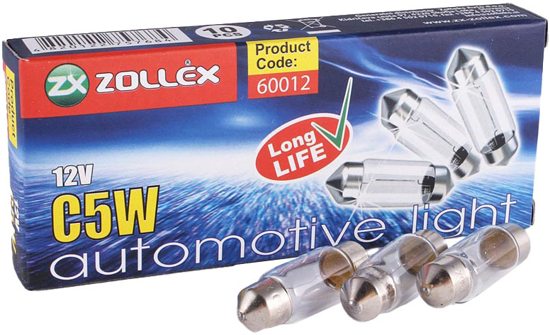

Автолампы Zollex 60012 C5W SV8,5-8 5 W прозрачная