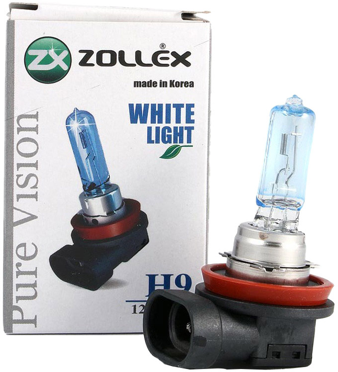 

Автолампы Zollex 60424 Pure Vision White Light H9 PGJ19-5 65 W светло-голубая