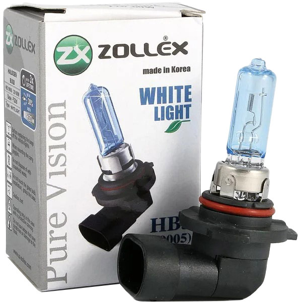 

Автолампа Zollex 60524 Pure Vision White Light HB3 P20d 60 W светло-голубая