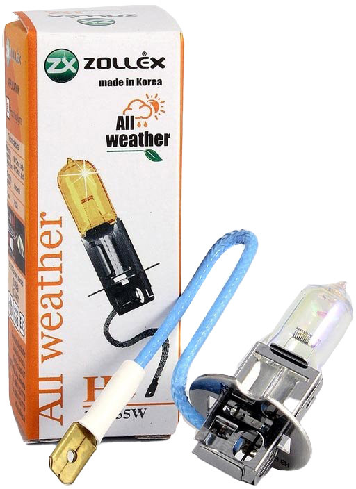 

Автолампа Zollex 60924 All weather H3 PK22s 55 W желтый