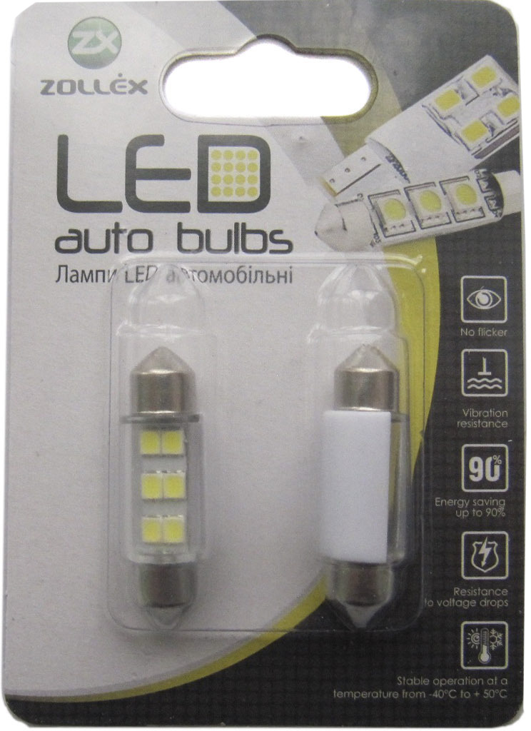 

Автолампы Zollex V100424 SV8,5-8