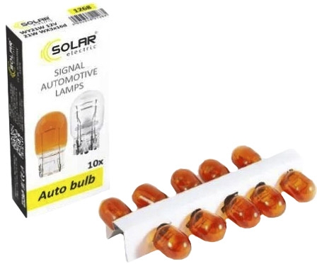 

Автолампа Solar 1268 WY21W WX3x16d 21 W оранжевая