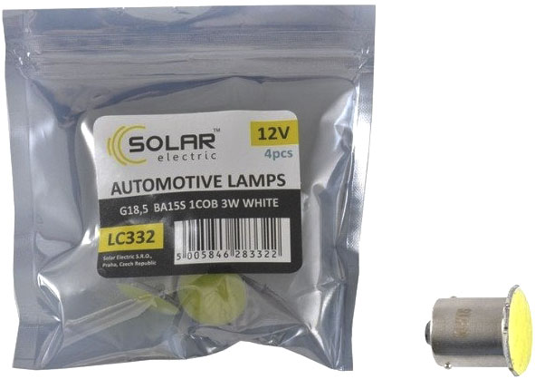 

Автолампа Solar LC332P G18,5 BA15s 3 W