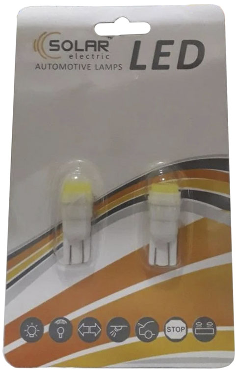 

Автолампа Solar LC342B2 T10 W2,1x9,5d желтый