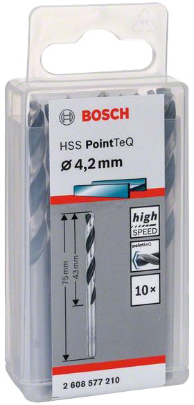 

Набор сверл Bosch 2608577210 спиральное по металлу 4.2 мм 10 шт.