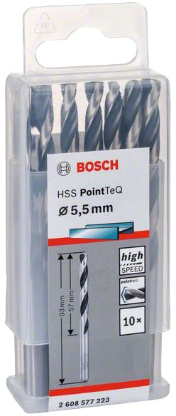 

Набор сверл Bosch 2608577223 спиральных по металлу 5.5 мм 10 шт.