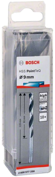 

Набор сверл Bosch 2608577258 спиральных по металлу 9 мм 10 шт.