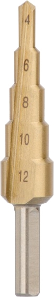 

Сверло Intertool SD-5812 ступенчатое по металлу 4-12 мм