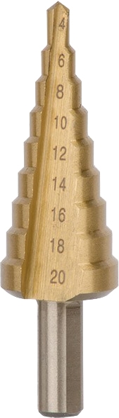 

Сверло Intertool SD-5820 ступенчатое по металлу 4-20 мм
