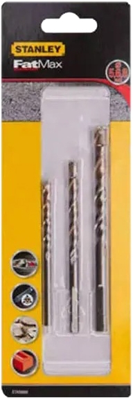 

Набор сверл Stanley STA58680 спиральных по кирпичу и бетону 5-8 мм 3 шт.