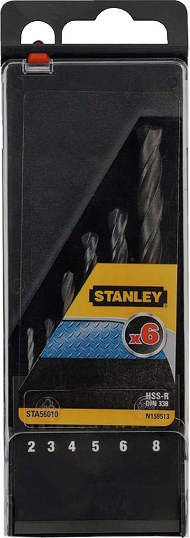 

Набор сверл Stanley STA56010-QZ спиральных по металлу 2-8 мм 6 шт.