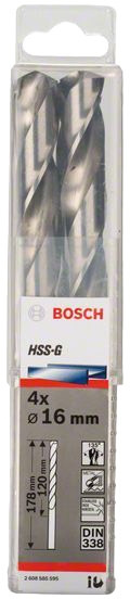 

Набор сверл Bosch 2608585595 спиральных по металлу 16 мм 4 шт.