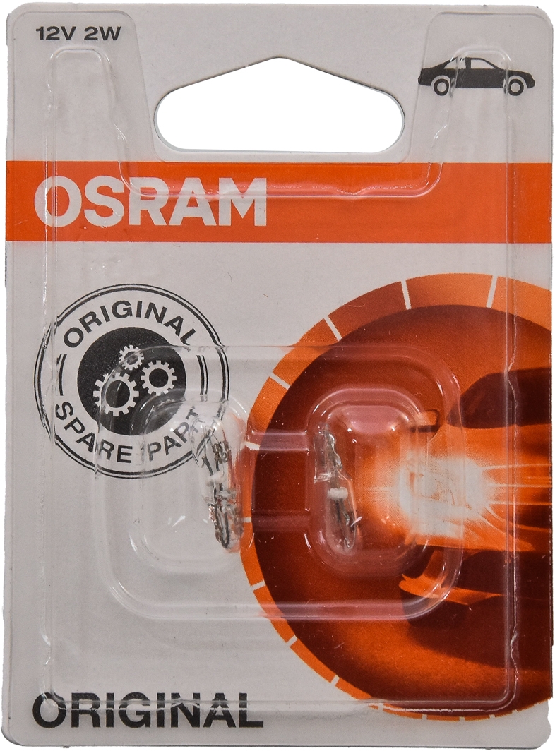 

Автолампы Osram 272202B Original W2W W2x4,6d 2 W прозрачная