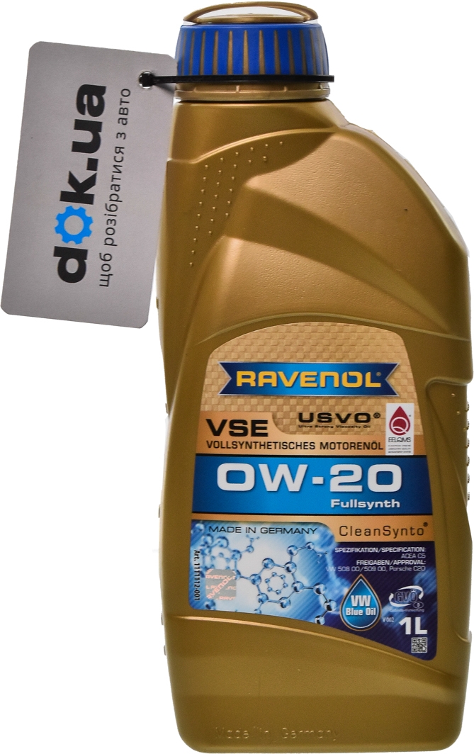 

Моторное масло Ravenol VSE 0W-20 синтетическое 1111112005