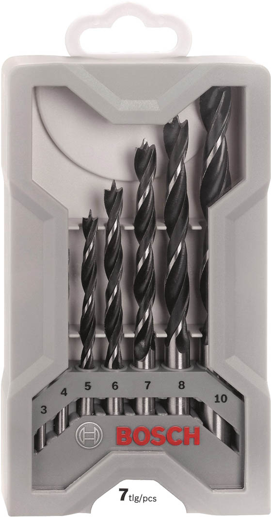 

Набор сверл Bosch 2607017034 спиральных по дереву 3-10 мм 7 шт.