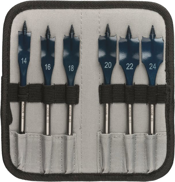 

Набор сверл Bosch 2608595424 перьевых по дереву 14-24 мм 6 шт.
