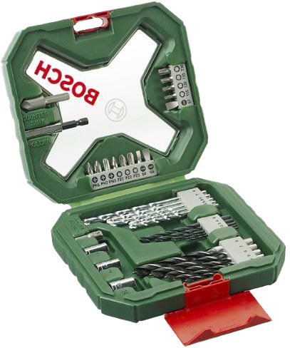 

Набор сверл Bosch 2607010608 спиральных по металлу, бетону и дереву 4-10 мм 18 шт.