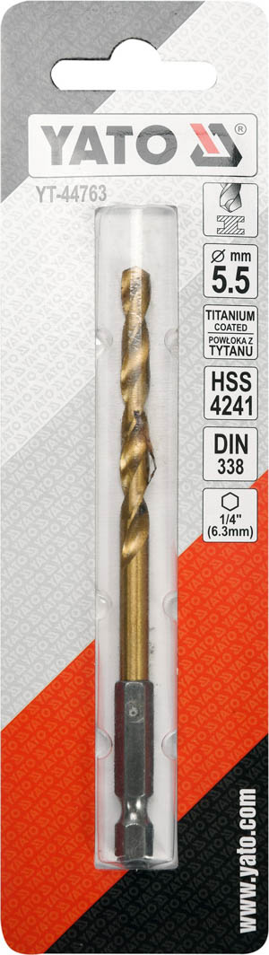 

Сверло Yato YT-44763 спиральное по металлу 5.5 мм