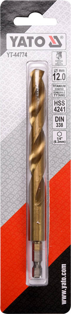 

Сверло Yato YT-44774 спиральное по металлу 12 мм