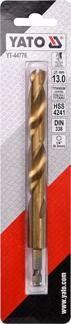 

Сверло Yato YT-44776 спиральное по металлу 13 мм