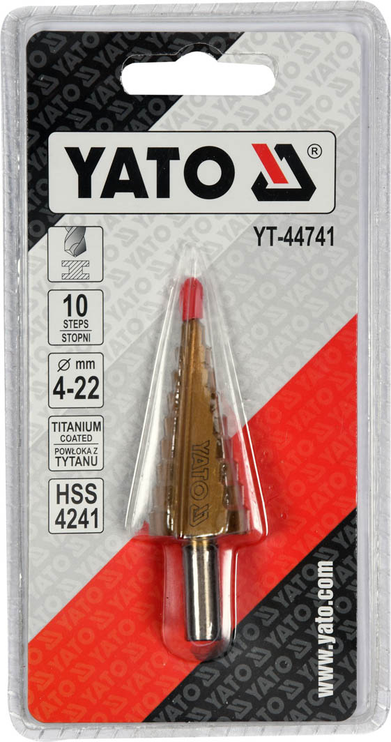 

Сверло Yato YT-44741 ступенчатое по металлу 4-22 мм