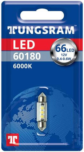 

Автолампы Tungsram 60180LED C5W 5 W