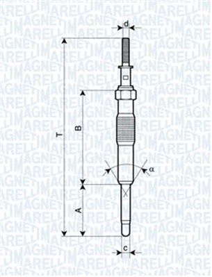 

Magneti Marelli UC33A Свеча накала