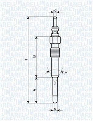 

Magneti Marelli UC61A Свеча накала