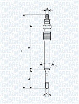 

Magneti Marelli UC12A Свеча накала