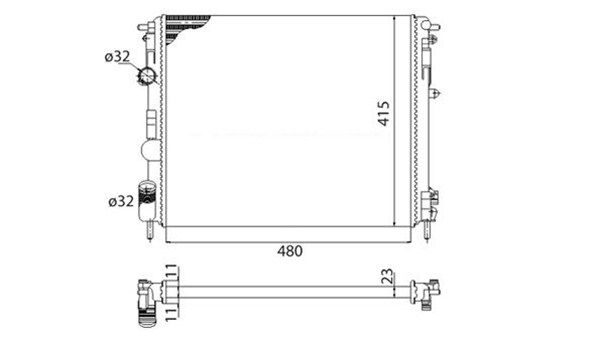 

Magneti Marelli BMQ1035 Радиатор охлаждения двигателя