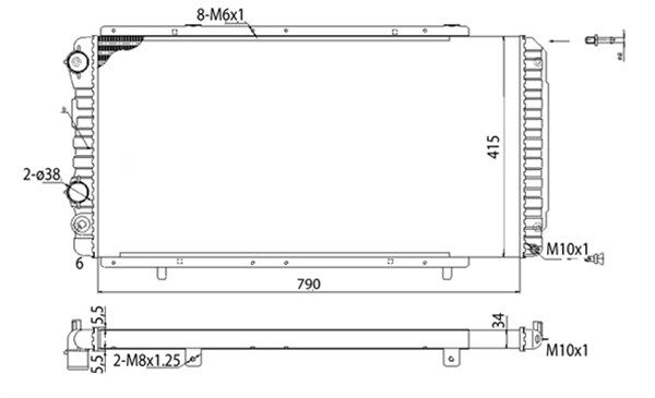 

Magneti Marelli BMQ707 Радиатор охлаждения двигателя