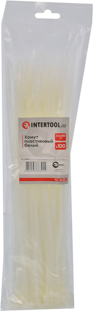 

Стяжка Intertool TC-3630 0,3 м 3,6 мм 100 шт