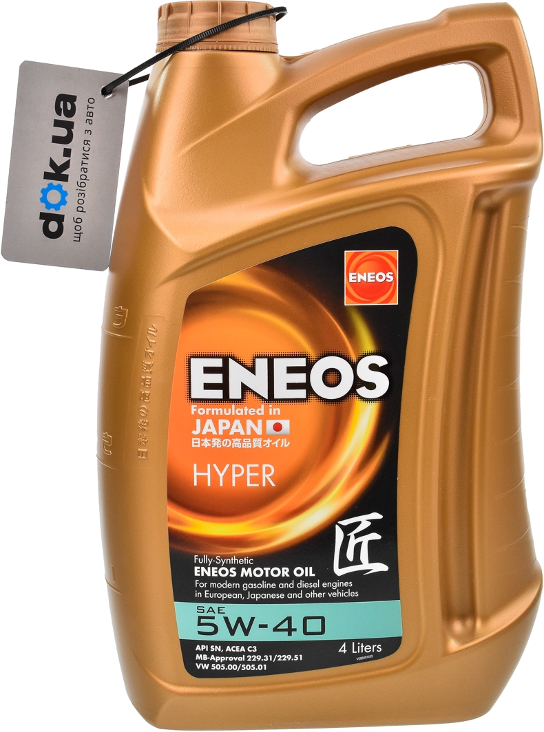 

Моторное масло Eneos Hyper 5W-40 синтетическое EU0031301N