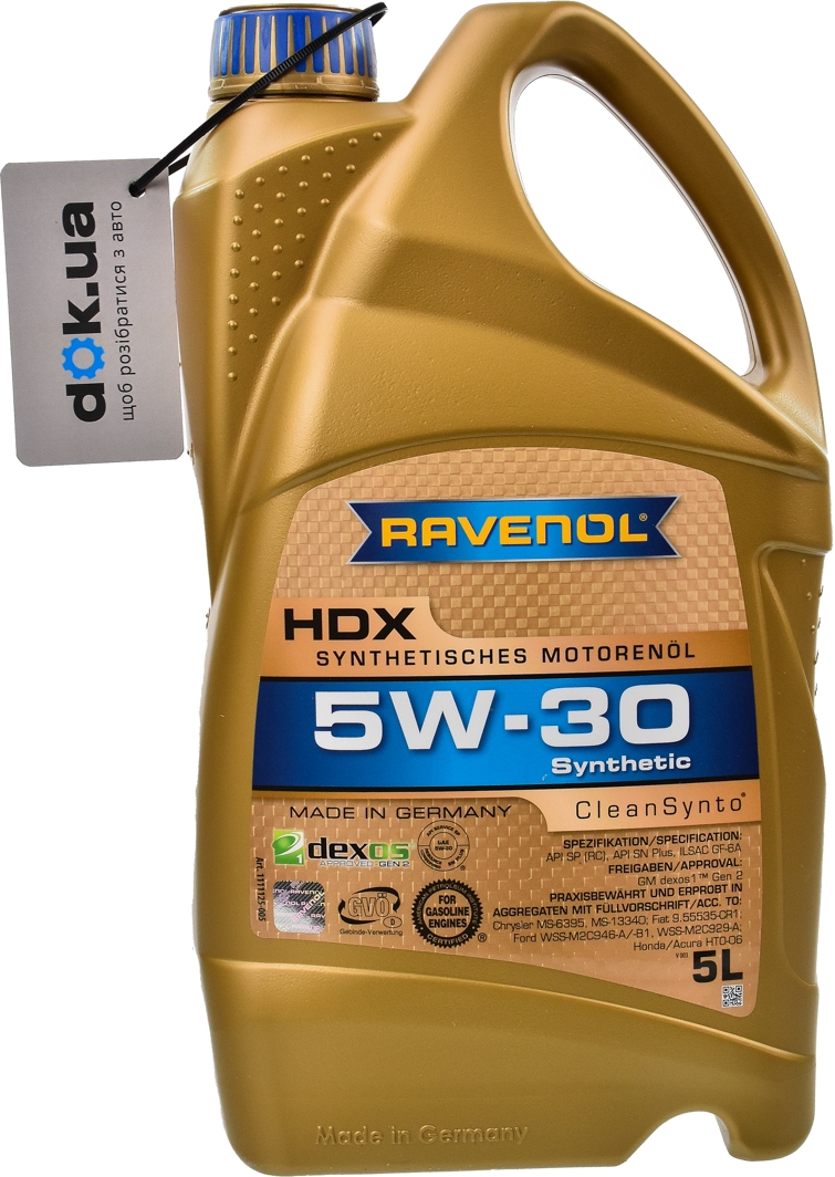 

Моторное масло Ravenol HDX 5W-30 синтетическое 1111125005