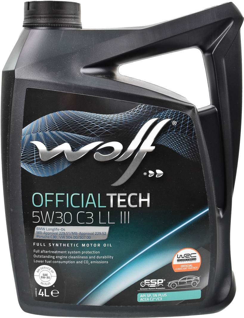 

Моторное масло Wolf Officialtech C3 LL III 5W-30 синтетическое 1048180