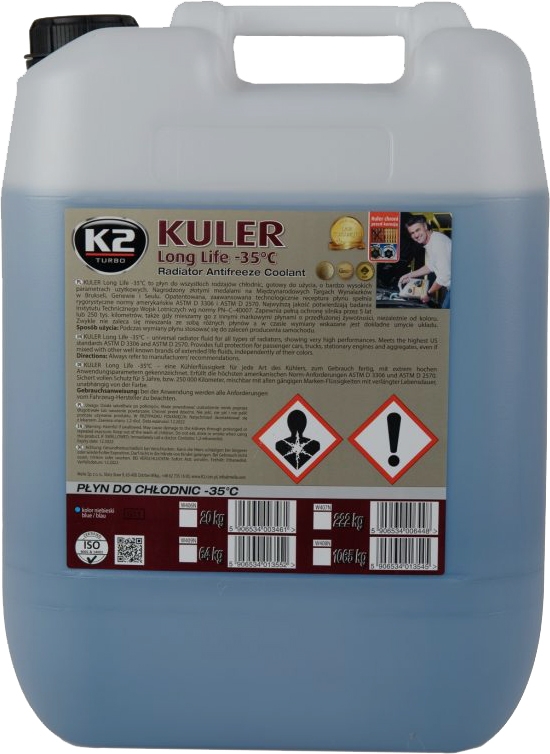 

Готовый антифриз K2 Kuler G11 синий -35 °C W406N