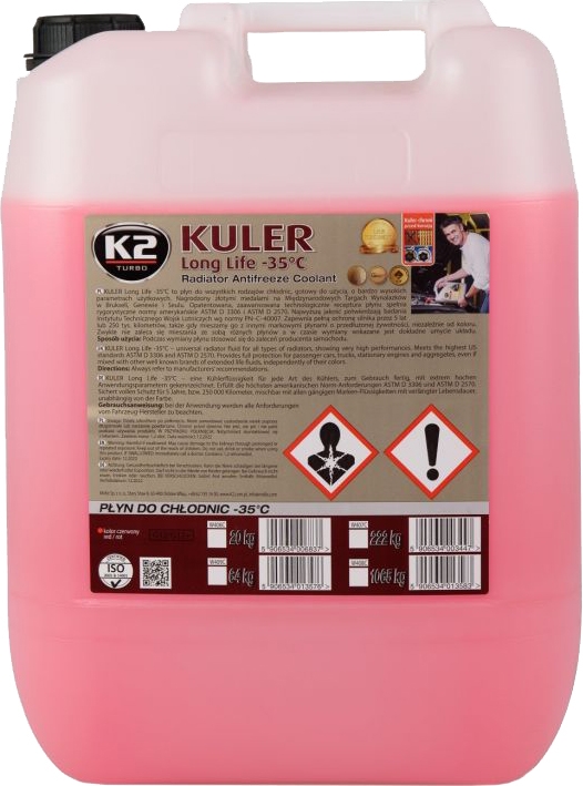 

Готовый антифриз K2 Kuler G12/G12+ красный W406C
